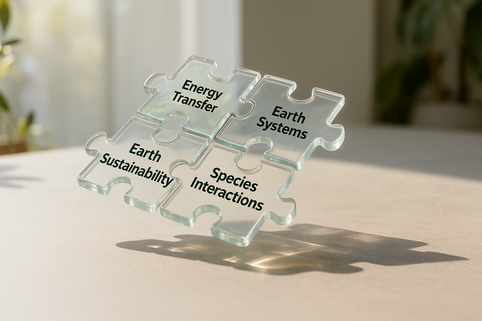 A vibrant, interconnected ecosystem showing different biomes and species, symbolizing the course's Big Ideas.